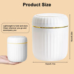 HASTHIP Small Dustbin for Desk and Bathroom featuring Press Lid and 13x16cm ABS Body | White
