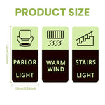 HASTHIP Switch Board Stickers for Home with Glow in Dark Labels | 35 Piece Self Adhesive Set