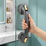 HASTHIP® ra de agarre con ventosa de succión fuerte para baño,ducha,cocina puertas vidrio y gabinetes asa seguridad antideslizante portátil (Negro)