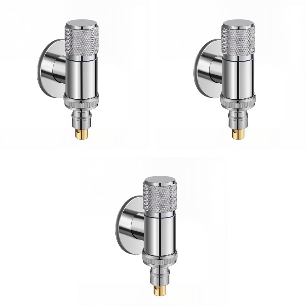 HASTHIP Washing Machine Faucet for Laundry and Dishwasher | 3PCS Stainless Steel Chrome