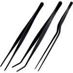 HASTHIP Cooking Tweezers Set for Kitchen and Grill with Serrated Tips | 3 Pcs 12 in Stainless Steel