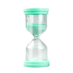 HASTHIP® Sand Timer Hourglass, 2/5/10/15 Minute Sand Clock for Kids Tooth Brushing, Cooking, Classroom, Study Game, Home Office Decoration - Green A