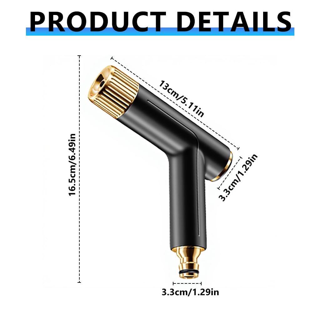 HASTHIP Water Spray Gun for Car Washing and Gardening with 65cm Length & 4 Modes | Metal Nozzle