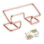 HASTHIP® Soporte de Tarjetas de Visita Metálico Rosa Dorado,Portatarjetas Escritorio Moderno,Expositor para Tarjetas Negocio Organizador Profesional para Oficina y Hogar
