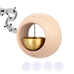 HASTHIP Door Bell for Home and Office with Adhesive Backing and Beech Wood Brass Chime