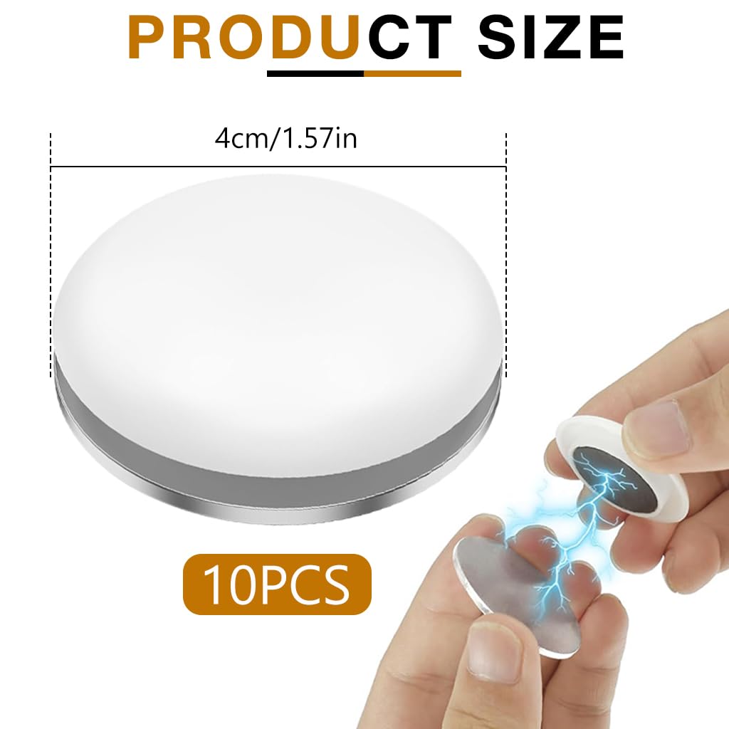 HASTHIP Magnetic Shower Curtain Weights for Home Use with N45 Magnets | Set of 10 Pairs White