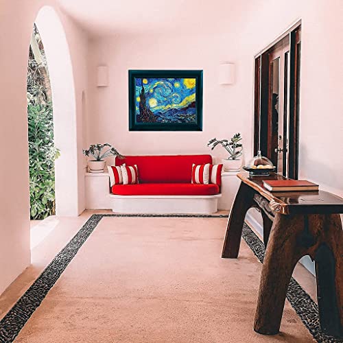 HASTHIP® Diamond Painting Kit 5D The Starry Night by Master Van Gogh Rhinestone Extremely Shiny Art Abstract Style Room Decoration 30cm x 40cm 2 PCS