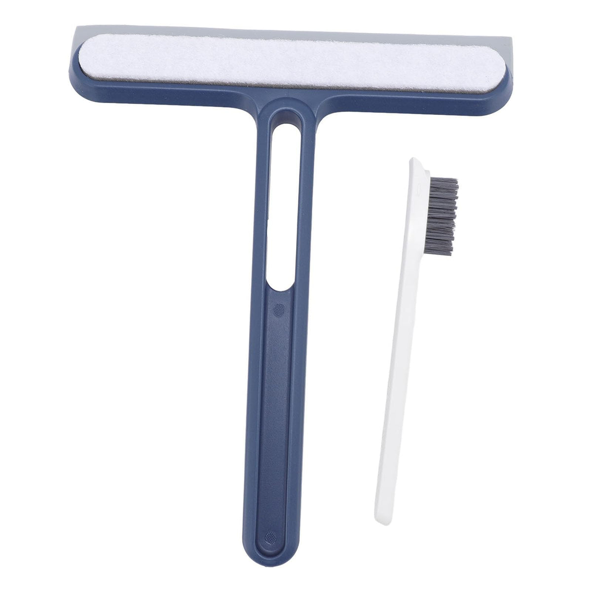 HASTHIP Glass Cleaning Wiper for Windows and Mirrors featuring DualSided Design with Ergonomic Handle | BlueWhite 4in1 Set for Home Office & Car