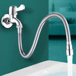 HASTHIP Faucet Filter Shower Head for Kitchen Sink with 360° Rotatable Extender | 30 cm Stainless Steel Adapter