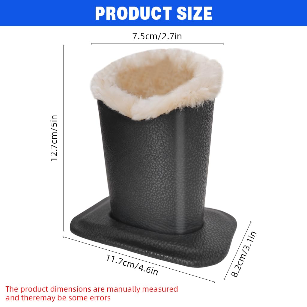 HASTHIP Eyeglasses Holder for Desk with Anti Slip Square Base and Plush Lined PU Leather | 11.6 x 8 x 12 cm