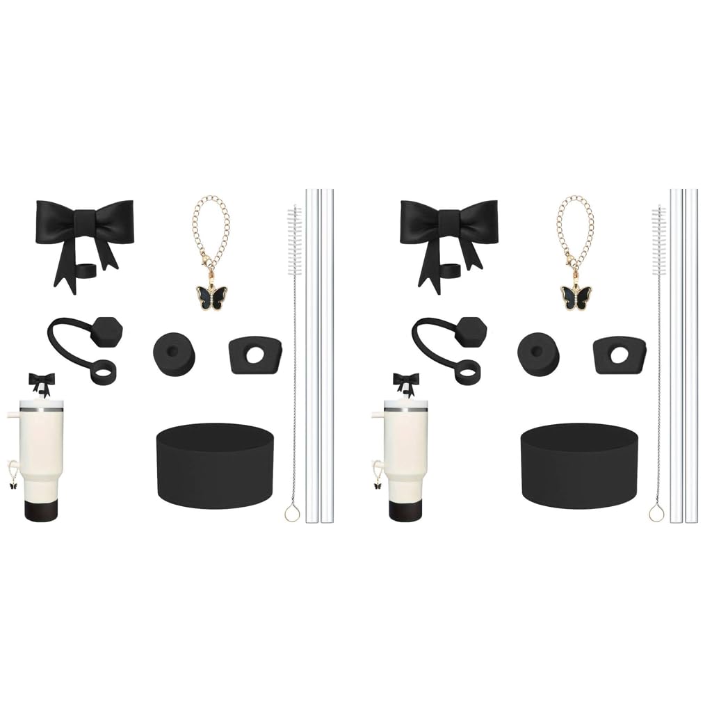 HASTHIP Cup Accessories for Stanley featuring 18pcs set with straws brush plug and sleeve