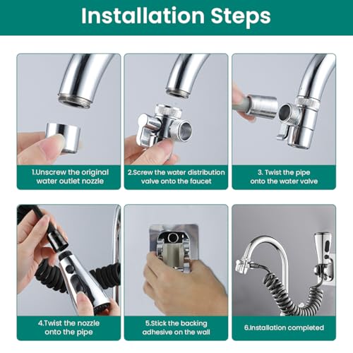 HASTHIP® Heavy-Duty Leak-Proof Faucet Sprayer Attachment