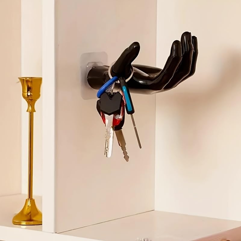 HASTHIP Key Holder for Entryway with Self Adhesive Mounting and Resin Hand Shape Design