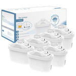 HASTHIP Compatible Brita Water Filter Pitchers with 6Pcs Replacement Filters 21 Gal Capacity | Improves Taste and Removes Odor