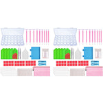 HASTHIP® 5D DIY Diamond Painting Tools and Accessories Kits with Embroidery Box, 9 Sizes Pens, Glue Clay, Tray, Ziplock Bags, Clips, Tweezer Without Diamonds 2PCS