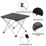 HASTHIP® Camping Table Foldable Table 56*40.5cm Aluminum Top for Outdoor Cooking, Hiking, Travel, Picnic, Sturdy Constructed Camping Table with Storage Bag