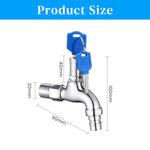 HASTHIP Outdoor Faucet for Garden and Wall Use with Integrated Lock & 2 Keys | Stainless Steel 1/2 inch Connection