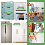 HASTHIP® 6Pcs Drawer Lock for Baby Safety Cabinet Locks Safety Latch Designed Rotatable Fridge Locks Child Proof Self Adhesive Baby Proofing Safety for Cabinet, Wardrobe, Cupboard, Door