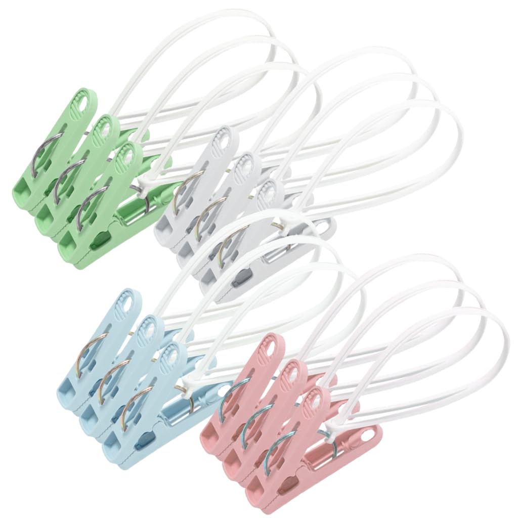 HASTHIP Hanger Clamps for Drying Rod with 7 Holes Featuring Windproof Design | 4Pcs Set