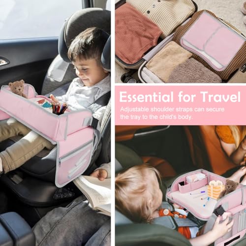 HASTHIP® Easy Painting Desk for Car Kids Seat Kids Painting Desk for Road Trip Car, Foldable Car Tray Safe Seat Tray for Kids, No Painting Pens or Supplies Car Travel Accessories for Long Trips Kids