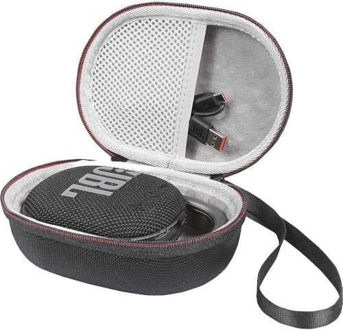HASTHIP® Estuche Rígido Portátil, Funda de Transporte Impermeable y Protectora Compatible con JBL Clip 4, Estuche de Viaje con Cremallera Resistente