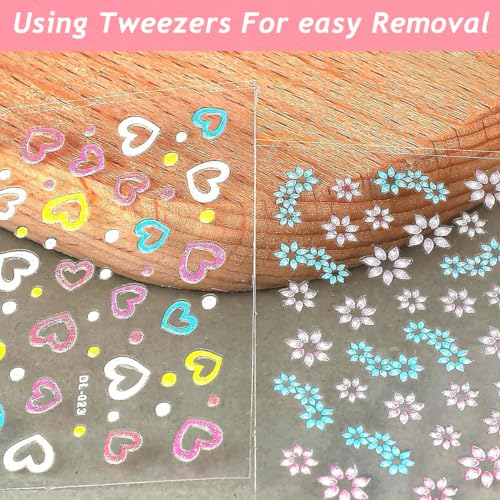 HASTHIP® Mini pegatinas de flores para decoración uñas (30 hojas)