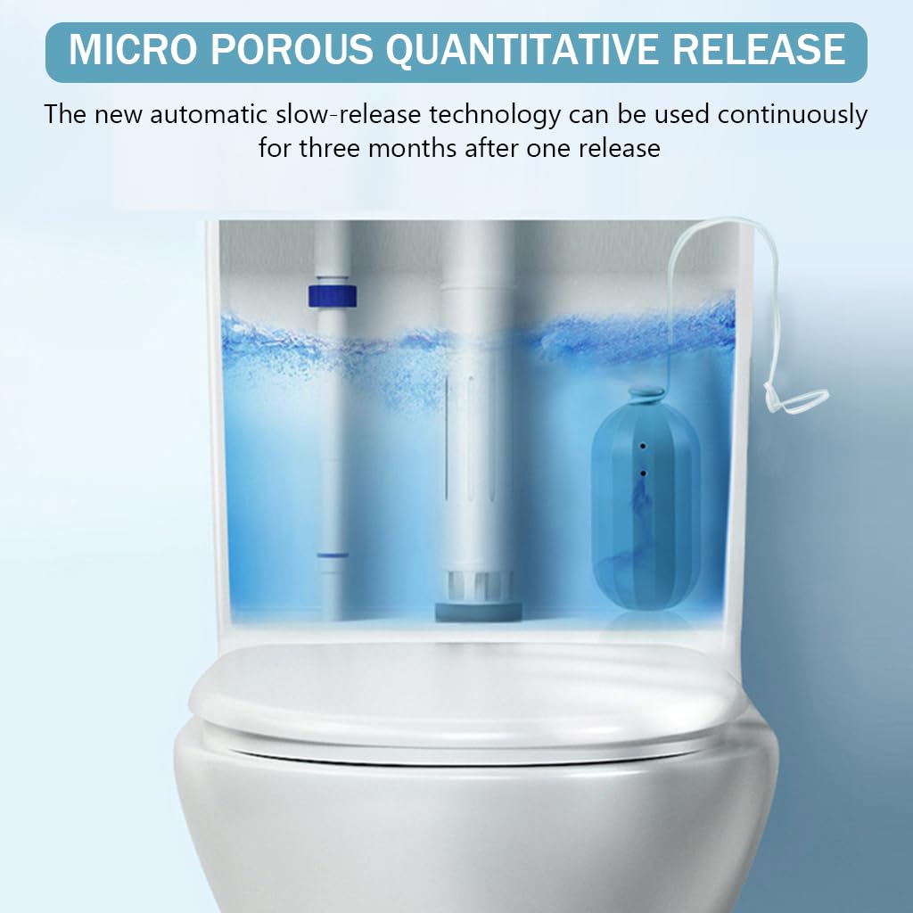 HASTHIP Automatic Toilet Bowl Cleaner for Bathrooms with Water‑Soluble Gel Cartridge Lasting 3 Months | Eco‑Friendly Lanyard Design