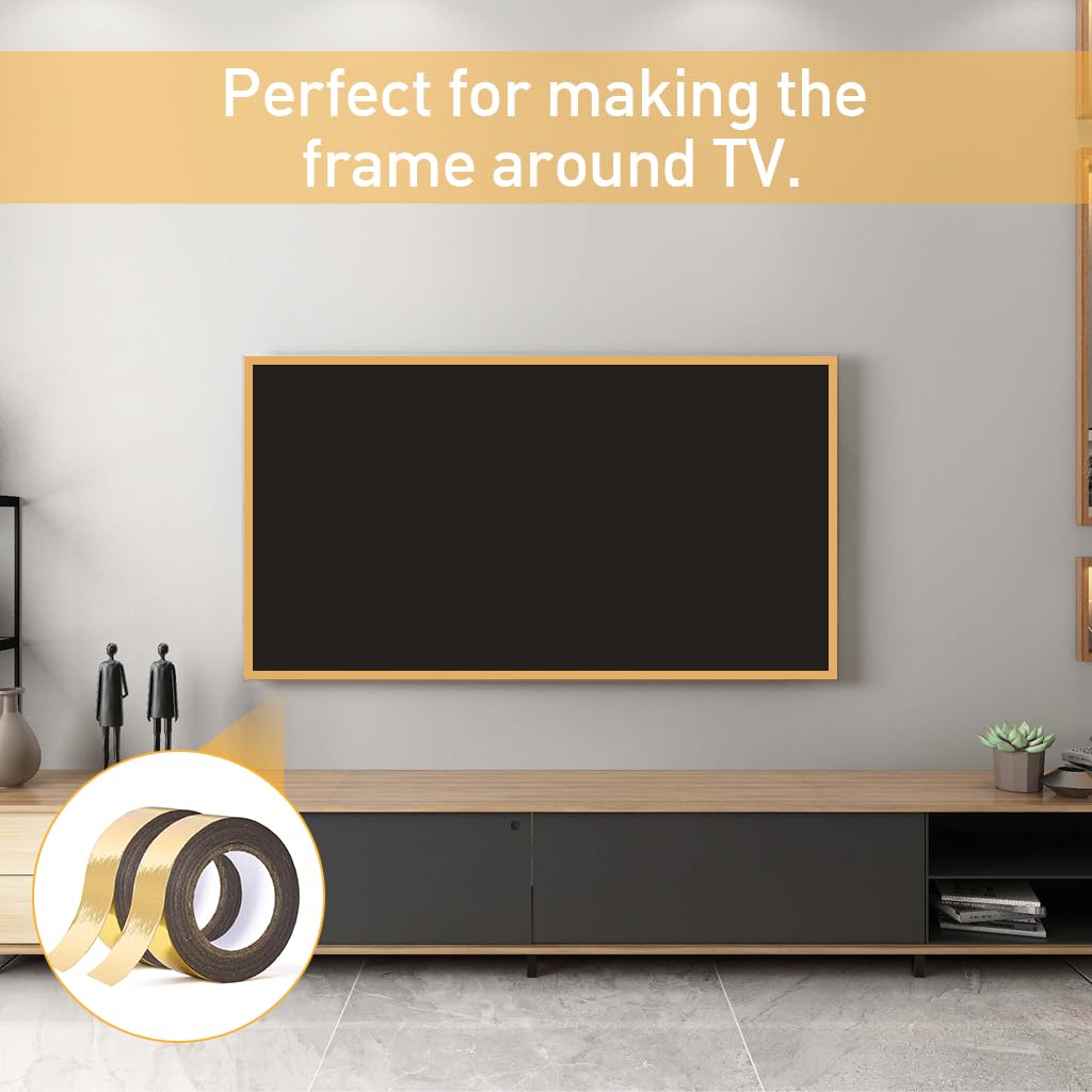 HASTHIP Washi Tape for DIY Crafts featuring Easy Tear Design | 2 Rolls 15mm x 5m Metallic Gold