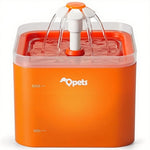 HASTHIP® Fuente de Agua para Gatos 2.2L, Dispensador Automático Silencioso con LED y Filtro, Fuente Eléctrica de Mascotas con Diseño Floral Lindo (Naranja)