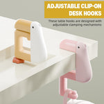 HASTHIP Portable Folding Table Hook for Desk Storage with Screw Tightened Clip | Duck Shaped Bag Hanger