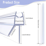 HASTHIP Bathroom Door Bottom Seal for 4–6mm Glass Doors with Dual Flap Design | 39 Inches Flexible PVC Water Stopper Strip
