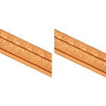 HASTHIP Peel Stick 3D Foam Molding Trim for Home Decor featuring Floral Embossing 2.3 m x 7.8 cm Brown 2pcs