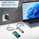 HASTHIP® USB C Hub with Ethernet RJ45 7 in 1 USB Type C Hub with 4K HDMI Converter, PD 87W Charging Por