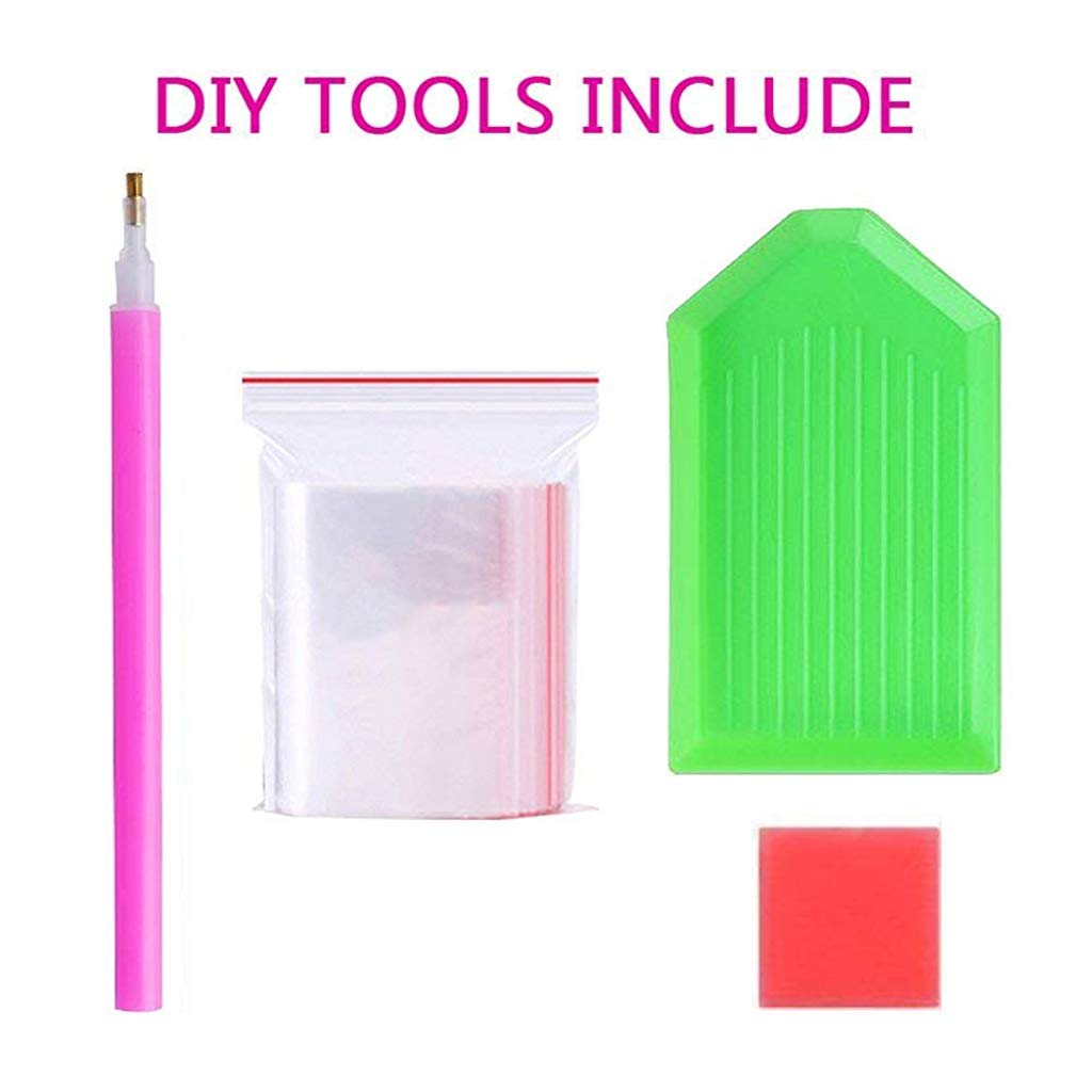 HASTHIP® DIY 5D Diamond Painting Kit Full Drill Rhinestone Embroidery Cross Stitch Pictures Art for Adults Suitable Home Wall Decor Peach Blossom Bridge 11.8x15.8In 2 PCS