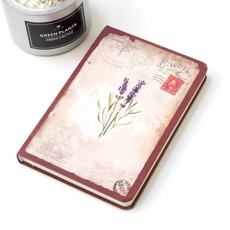 HASTHIP® Cuaderno Retro Tapa Dura A5, Diario Vintage con Papel de Alta Calidad, Cuaderno de Escritura para Oficina, Escuela y Viajes, Notebook Elegante para Regalos