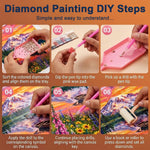HASTHIP 5D Lake Landscape Diamond Art Kit with Full Round Drills, Canvas and DIY Tools