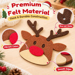 HASTHIP Felt Christmas Banner Set with Merry Christmas and Santa Designs, Adjustable Hanging Cord