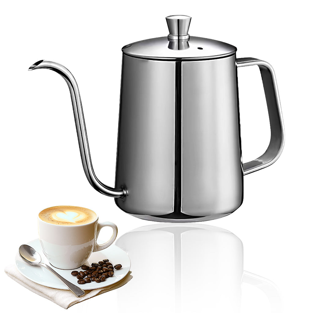 HASTHIP® Pour Over Coffee Gooseneck Water Kettle with Lid 350ml Stainless Steel Coffee Pot Gooseneck Kettle Hand Drip Kettle Pour Over Coffee