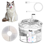 HASTHIP® Wireless Cat Water Fountain: Battery Operated Pet Fountain, A