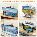 HASTHIP Adjustable Steel TV Top Shelf with Storage Box and No-Drill Mounting, Black Finish