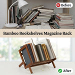 HASTHIP Bamboo Desktop Bookshelf with Open Storage for Books, Magazines and Everyday Desk Items