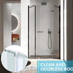 HASTHIP® 6.6Ft/2M Shower Door Side Seal Strip, Silicone Bathroom Glass Door Side Seal Strip, Frameless Glass Door Seal Strip Stop Shower Leaks and Create a Water Barrier (10mm Thickness)