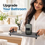 HASTHIP Diatomaceous Earth Sink Caddy, Fast-Drying Dark Grey Tray for Kitchen and Bathroom