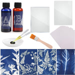 HASTHIP Cyanotype Kit with Two-Component Sensitizer, 20 A5 Sheets and Nature-Print Tools