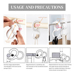 HASTHIP® 20pcs Utility S Hooks Bike Handle Bar Hooks S Shaped Hooks Adjustable Snap-on S-Hook Muti Use Windproof Clothesline Hooks Desk Edge Bag Holder