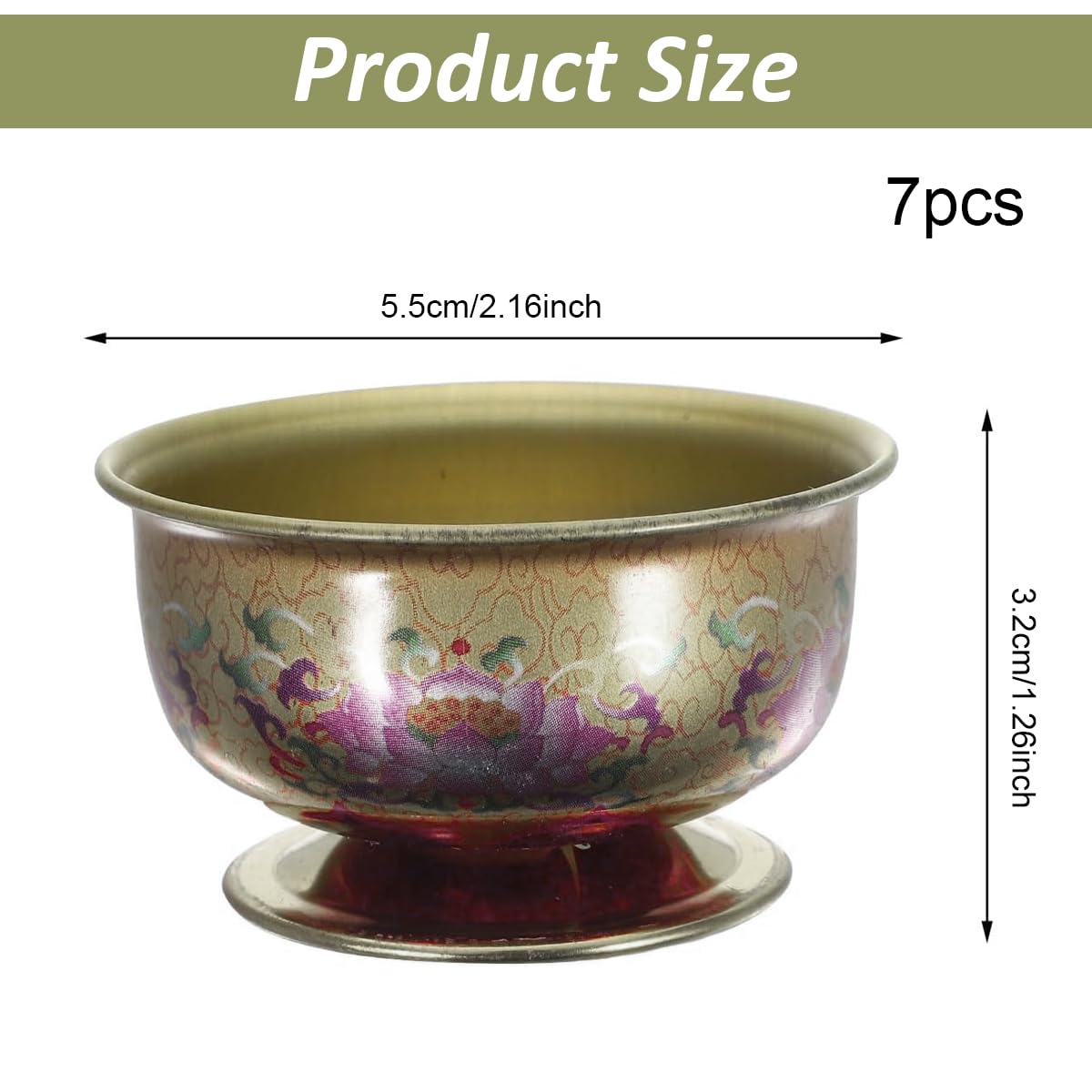 HASTHIP Diwali Decorative Bowls Set for Festive Decor with Lotus Holders & Golden Alloy Finish