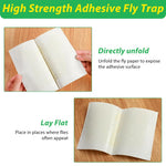 HASTHIP Adhesive Fly Trap for Kitchen and Garage with Large Surface Non-Toxic 10 Count | Odorless Insect Catcher