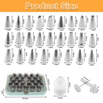 HASTHIP Cake Decorating Set for Creative Baking with 29 Pieces and Standard Coupler | Food Grade Stainless Steel Tips in Storage Box