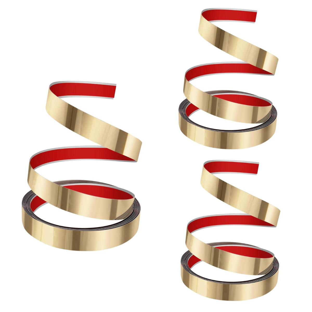 HASTHIP Metal Trim Wall Strip with Self‑Adhesive Backing and 0.3mm Thickness | 16.4ft 201 Stainless Steel Gold Finish