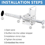 HASTHIP Mirror Holder Clips Kit for Wall Mounting with Screw Fixed Design Clear Plastic 20 Pack
